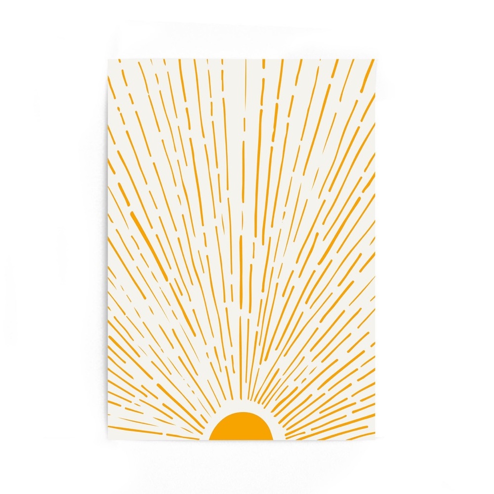 Minimalist sunshine poster, 24 x 36